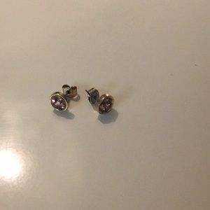 Light pink stone earrings.